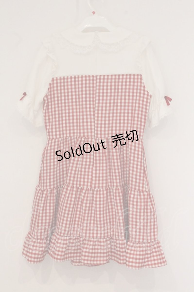 画像4: DearMyLove / 丸襟ビスチェティアードワンピース M アカ×シロ O-26-05-11-079-GO-OP-IG-OS (4)