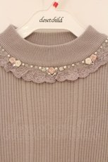 画像2: axes femme / バラボトルネックリブニット F グレージュ O-26-05-11-010-AX-TO-OW-OS (2)