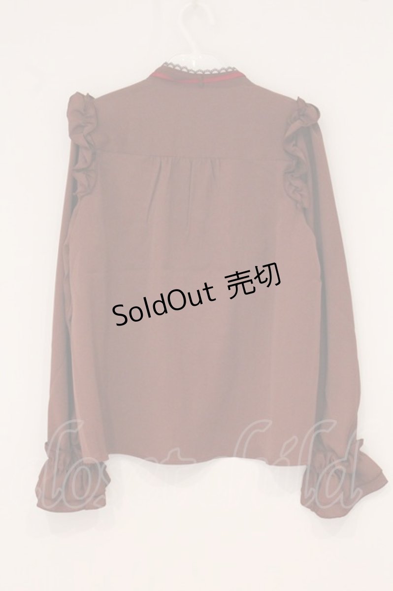 画像3: axes femme / ホイップフリルブラウス F ブラウン O-26-05-11-014-AX-BL-OW-OS (3)