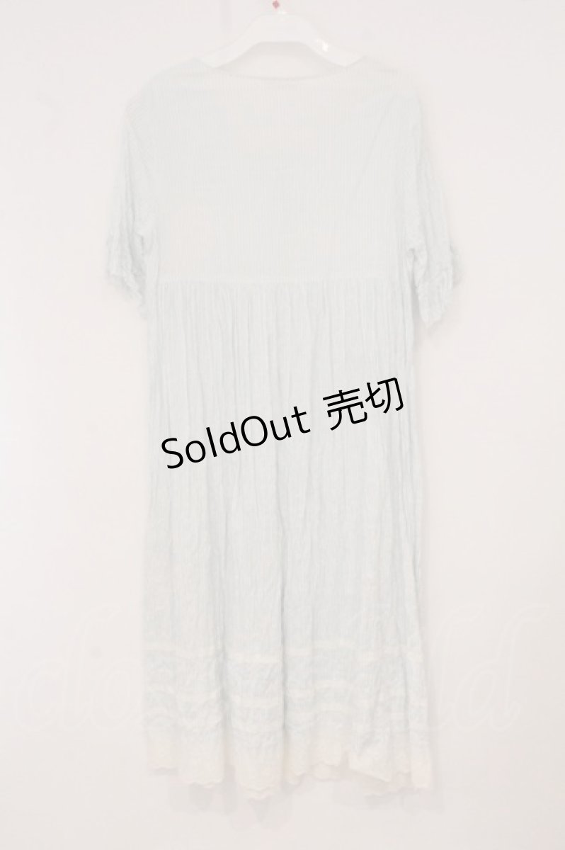 画像4: PINK HOUSE / コットンレース使いワンピース  サックス O-26-05-11-020-LO-OP-OW-OS (4)