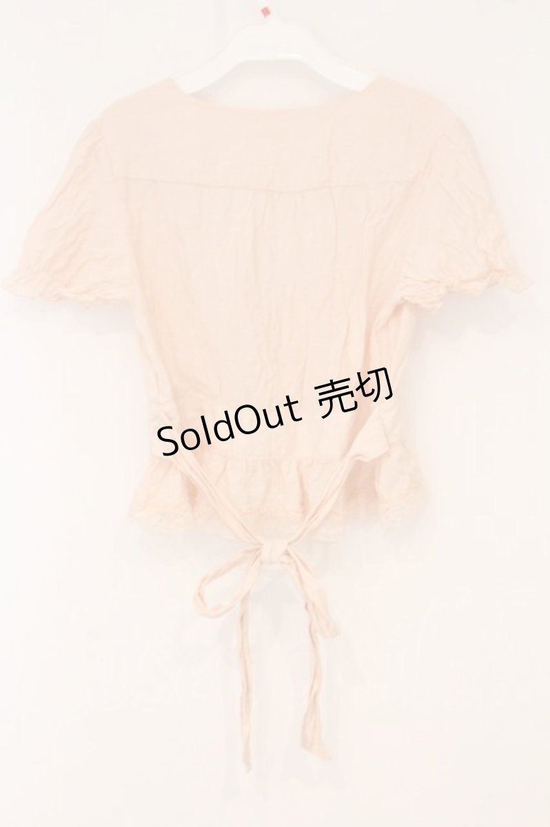 画像3: axes femme / Vネックフリルショートボレロ M ピンク O-26-05-11-024-AX-TO-OW-OS (3)