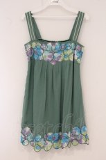 画像1: axes femme / 楊柳シフォンキャミソールチュニック M グリーン O-26-05-11-029-AX-TO-IG-OS (1)