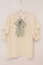 画像1: axes femme / ブーケリボン刺繍ブラウス  アイボリー×ミント O-26-05-12-033-AX-BL-IG-OS (1)