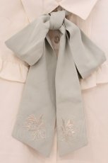画像2: axes femme / ブーケリボン刺繍ブラウス  アイボリー×ミント O-26-05-12-033-AX-BL-IG-OS (2)