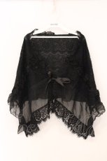 画像1: axes femme / 薔薇モチーフレースショール  ブラック O-26-05-12-038-AX-TO-IG-OS (1)
