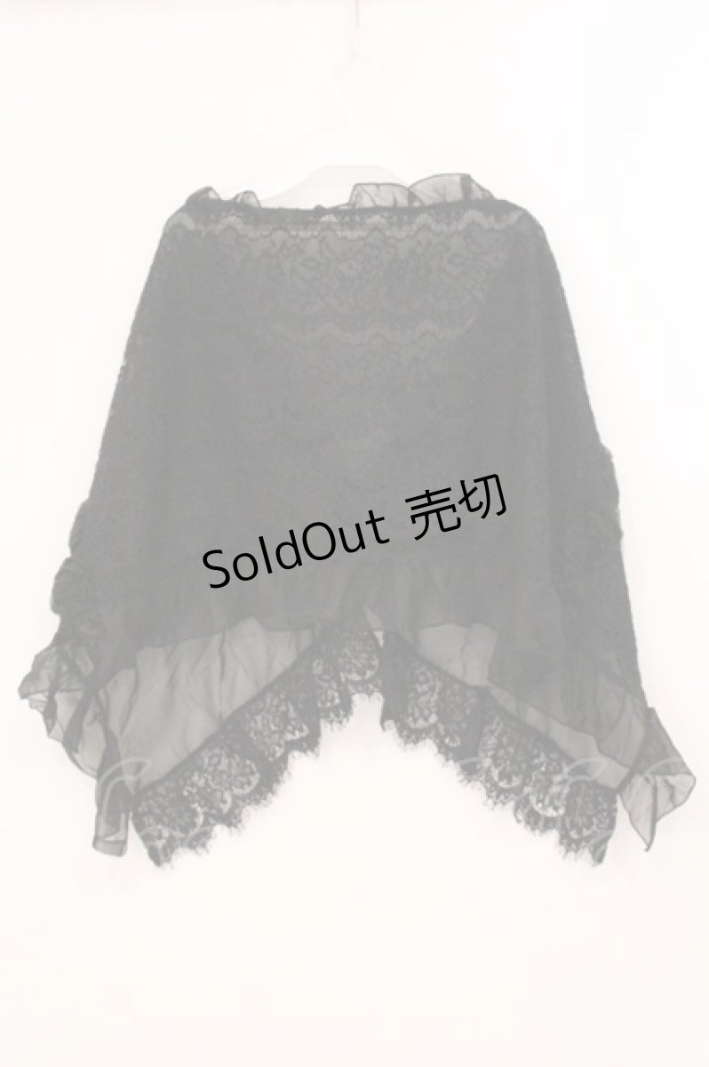 画像3: axes femme / 薔薇モチーフレースショール  ブラック O-26-05-12-038-AX-TO-IG-OS (3)