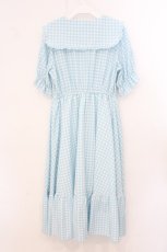 画像3: m petit by misako / TT*Mギンガムチェック半袖ワンピース M サックス O-26-05-12-055-LO-OP-IG-OS (3)