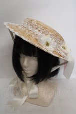 画像1: Chalmiere / フラワーサマーハット  シロ O-26-05-12-1004-AX-AC-OW-OS (1)