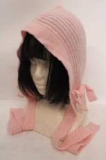 画像1: Candy Stripper / FANCY RIBBON HOOD BEANIE ビーニー  ピンク O-26-05-12-1005-PU-AC-IG-OS (1)