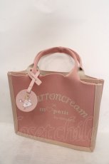 画像1: m petit by misako / サンリオキャラクターズコラボニットトートバッグ  ピンク マロンクリーム O-26-05-12-1060-LO-BG-IG-OS (1)