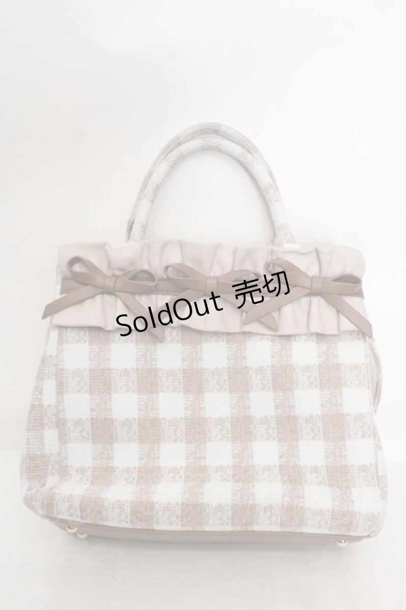 画像1: axes femme POETIQUE / ラメツイード推し活バッグ  モカ O-26-05-12-1064-AX-BG-IG-ZTK058 (1)