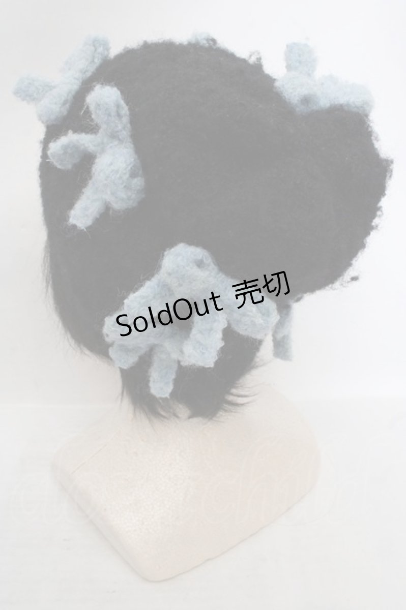 画像3: Candy Stripper / FLUFFY RIBBON BEANIE（フラッフィーリボンビーニー）  ブラック O-26-05-12-1007-PU-AC-IG-ZT710 (3)