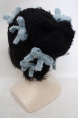 画像3: Candy Stripper / FLUFFY RIBBON BEANIE（フラッフィーリボンビーニー）  ブラック O-26-05-12-1007-PU-AC-IG-OS (3)