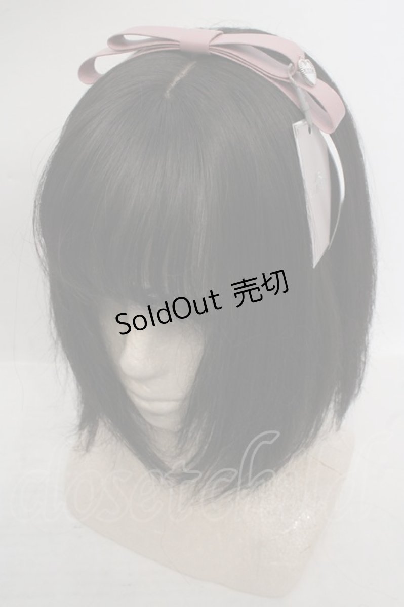 画像1: LAFARY / レザーリボンカチューシャ  ピンク O-26-05-12-1011-LO-AC-IG-ZT575-F003 (1)