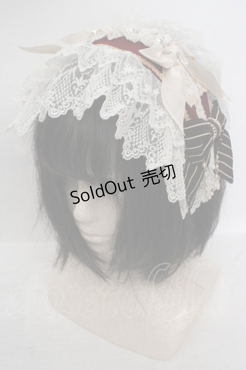 画像1: BABY,THE STARS SHINE BRIGHT / Margarethaカチューシャ  ワイン×オフシロ×ブラウン O-26-05-12-1012-BA-AC-IG-OS (1)