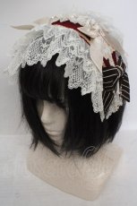 画像1: BABY,THE STARS SHINE BRIGHT / Margarethaカチューシャ  ワイン×オフシロ×ブラウン O-26-05-12-1012-BA-AC-IG-OS (1)