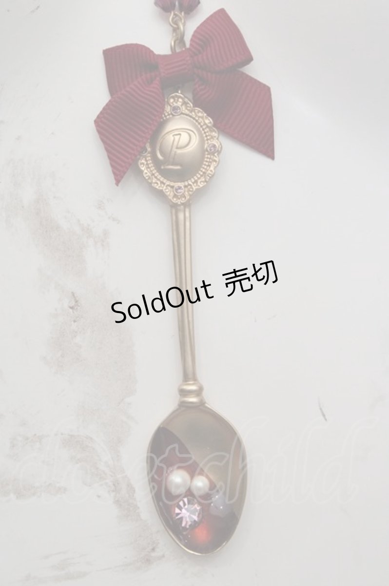 画像1: axes femme POETIQUE / ジュエルジャムスプーンネックレス  ゴールド×アカ O-26-05-12-1015-AX-AC-IG-OS (1)