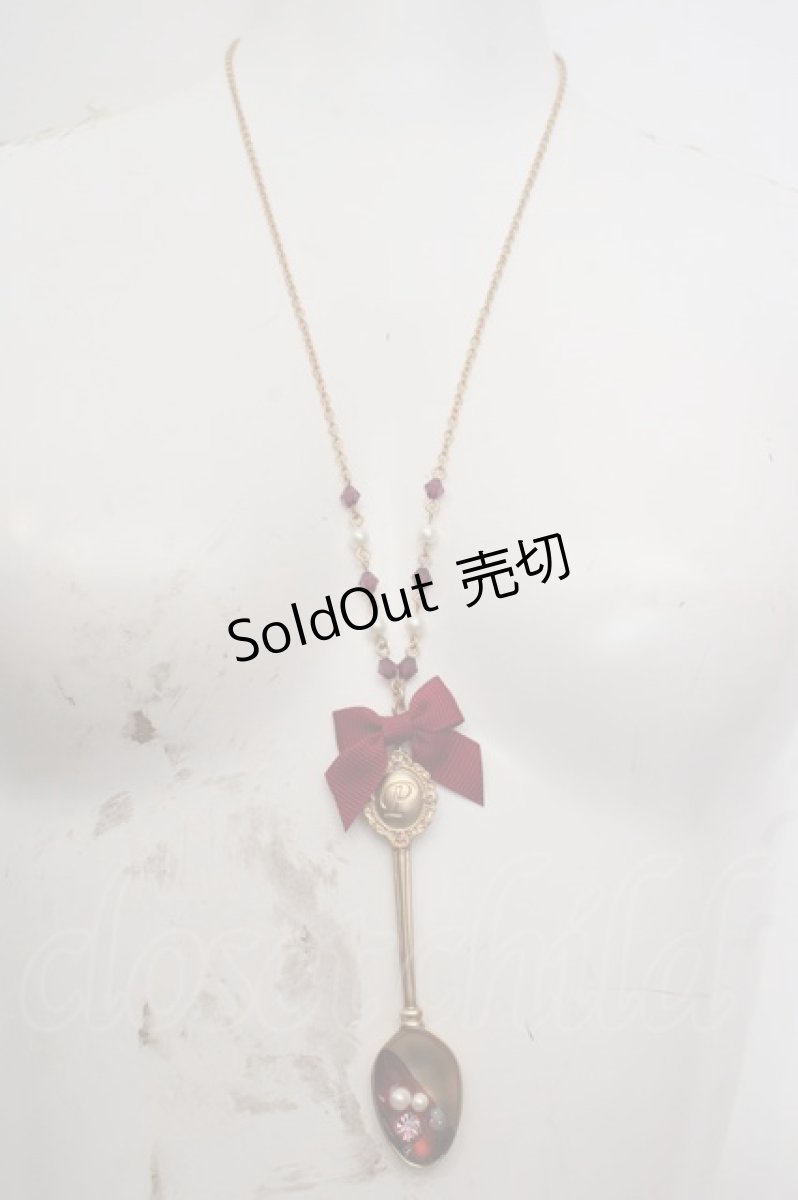 画像2: axes femme POETIQUE / ジュエルジャムスプーンネックレス  ゴールド×アカ O-26-05-12-1015-AX-AC-IG-OS (2)