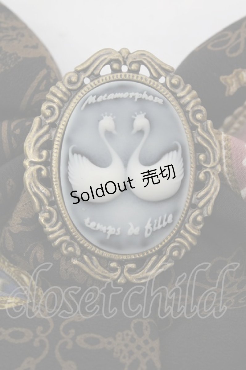 画像2: metamorphose / Vintage Cameo リボンクリップ  クロ O-26-05-12-1029-ME-AC-IG-OS (2)