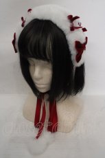 画像1: Chalmiere / ファーヘッドドレス  ワイン O-26-05-12-1003-AX-AC-OW-OS (1)