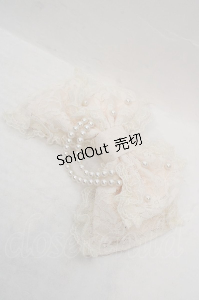 画像1: Angelic Pretty / Princess Lacyリボンバレッタ  アイボリー O-26-05-12-1036-AP-AC-IG-OS (1)