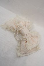 画像1: Angelic Pretty / Princess Lacyリボンバレッタ  アイボリー O-26-05-12-1036-AP-AC-IG-OS (1)