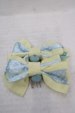 画像1: Angelic Pretty / カラフルDotリボンコーム  イエロー×サックス O-26-05-12-1038-AP-AC-IG-OS (1)