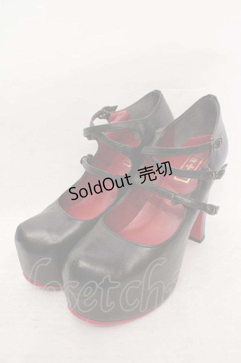 画像1: Na+H / ストラップシューズ L ブラック O-26-05-12-1040-PU-SH-IG-OS (1)