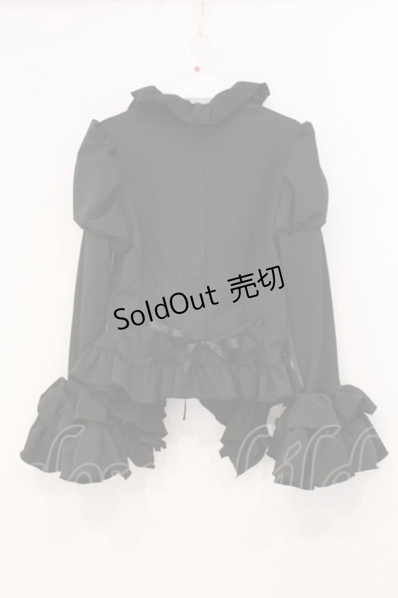 画像4: MARBLE / フリルボレロジャケット  ブラック O-26-05-12-061-GO-JA-OW-OS (4)