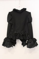 画像4: MARBLE / フリルボレロジャケット  ブラック O-26-05-12-061-GO-JA-OW-OS (4)