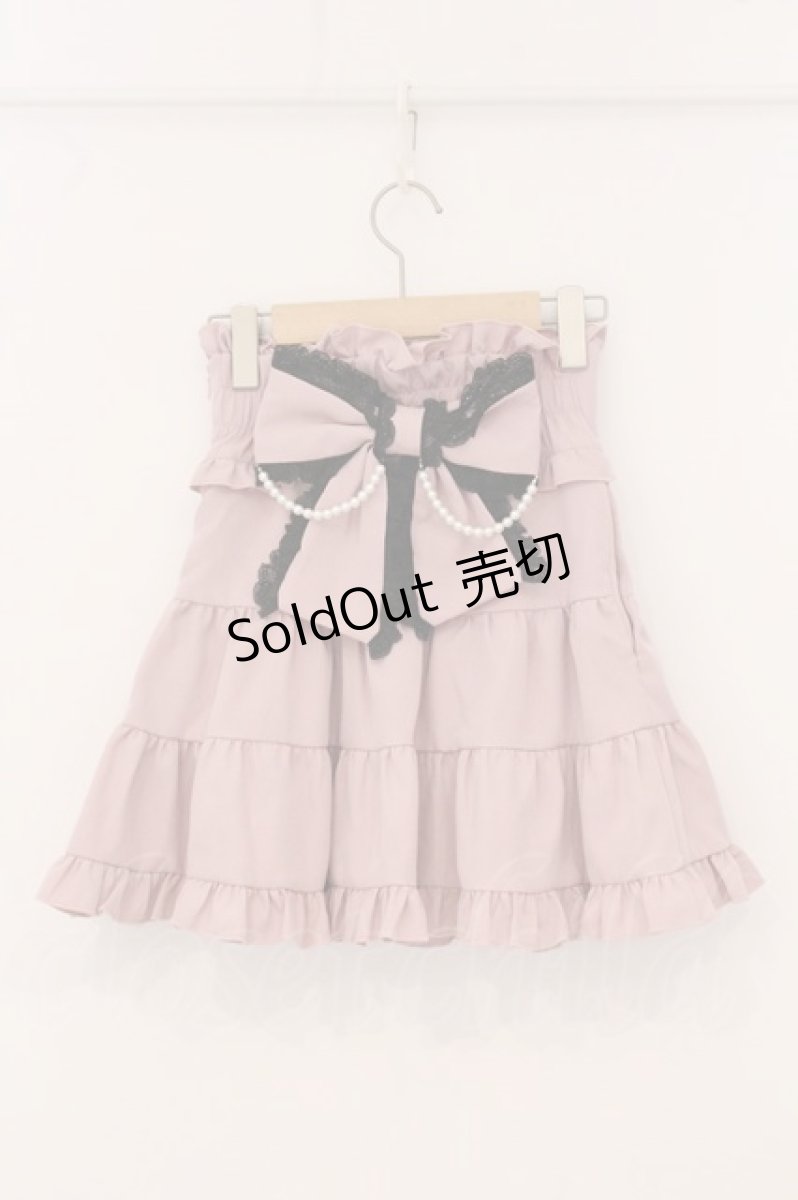 画像3: DearMyLove / レースアップリボンパールティアードスカート S ピンク O-26-05-12-007-GO-SK-IG-OS (3)