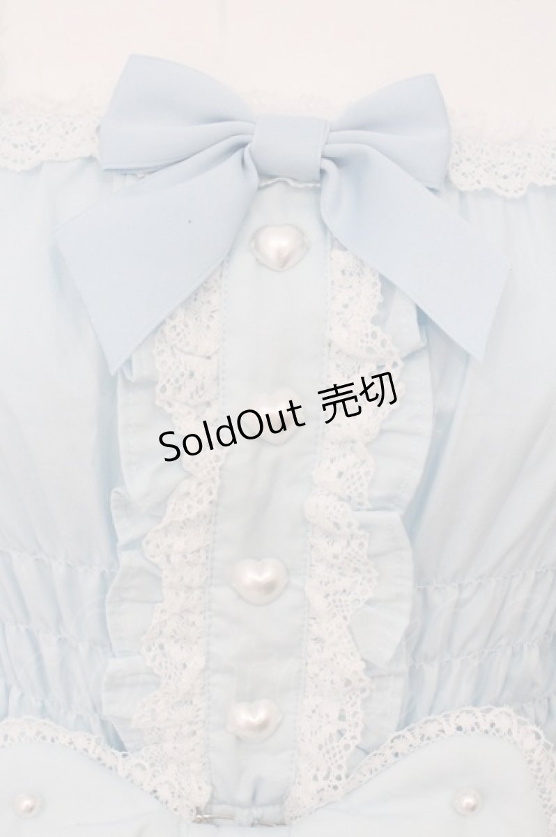 画像2: Angelic Pretty / ぷくぷくハニーシャーリングジャンパースカート  サックス O-26-05-12-071-AP-OP-IG-OS (2)