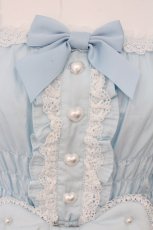 画像2: Angelic Pretty / ぷくぷくハニーシャーリングジャンパースカート  サックス O-26-05-12-071-AP-OP-IG-OS (2)