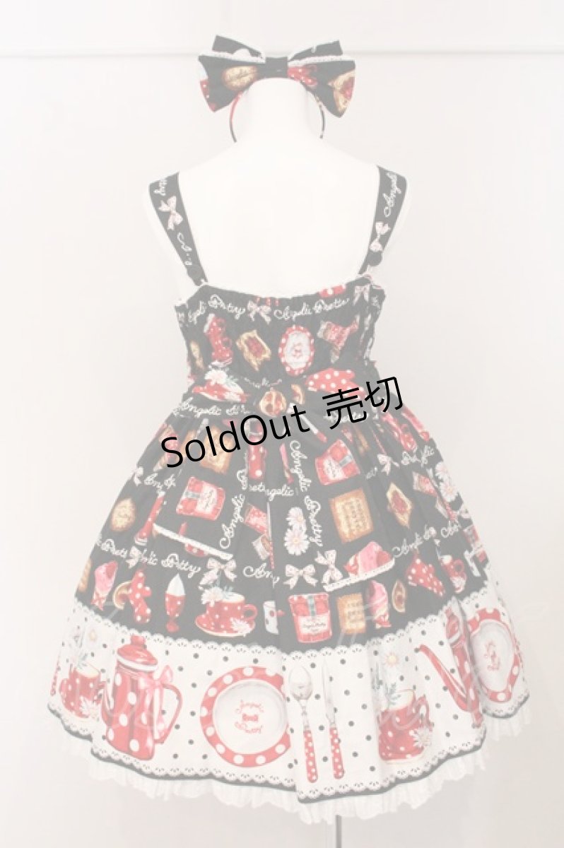 画像7: Angelic Pretty / French Cafe胸リボンジャンパースカートSet  クロ O-26-05-12-072-AP-OP-IG-OS (7)