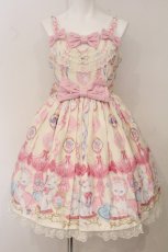 画像1: Angelic Pretty / Dolly Catジャンパースカート  オフシロ O-26-05-12-073-AP-OP-IG-OS (1)