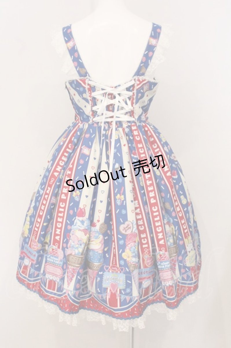画像7: Angelic Pretty / Ice Cream Parlorジャンパースカート  ブルー O-26-05-12-074-AP-OP-IG-OS (7)