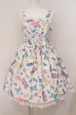 画像1: Angelic Pretty / Jelly Candy Toysハートジャンパースカート  シロ O-26-05-12-075-AP-OP-IG-OS (1)