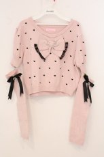 画像1: Princess Melody / アームウォーマー付きハート刺繍ニット  ピンク O-26-05-12-009-LO-TO-IG-OS (1)