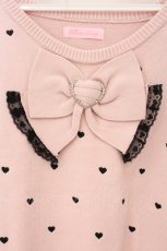 画像2: Princess Melody / アームウォーマー付きハート刺繍ニット  ピンク O-26-05-12-009-LO-TO-IG-OS (2)