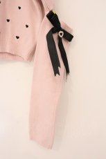 画像3: Princess Melody / アームウォーマー付きハート刺繍ニット  ピンク O-26-05-12-009-LO-TO-IG-OS (3)