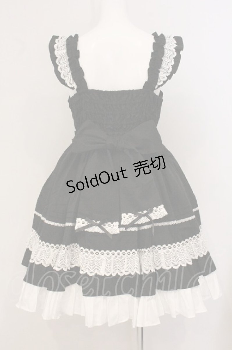 画像6: Angelic Pretty / Sweetフリルジャンパースカート  クロ×シロ O-26-05-12-082-AP-OP-IG-OS (6)