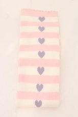 画像3: Angelic Pretty / Sprinkle Heartボーダーオーバーニー  ピンク×シロ O-26-05-12-092-AP-ZA-IG-OS (3)