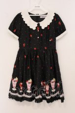 画像1: Ank Rouge / SweetParfait スカラップワンピース  クロ O-26-05-12-012-CA-OP-IG-OS (1)