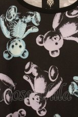 画像2: Drug Honey / スケルトンテディプリントTシャツ  ブラック×パープル×サックス O-26-05-12-013-PU-TO-IG-OS (2)