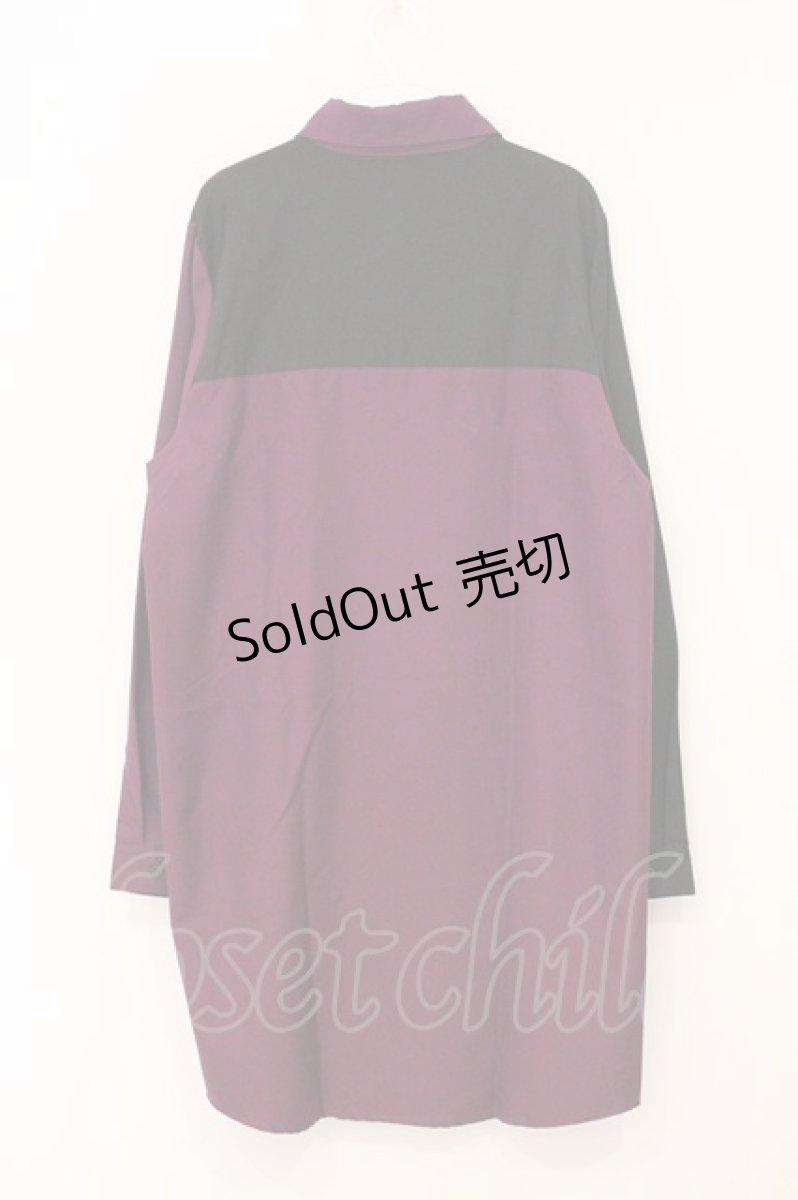 画像3: F.F.T.Collection / チャイナバイカラーワンピース  ブラック×パープル O-26-05-12-015-PU-OP-IG-OS (3)