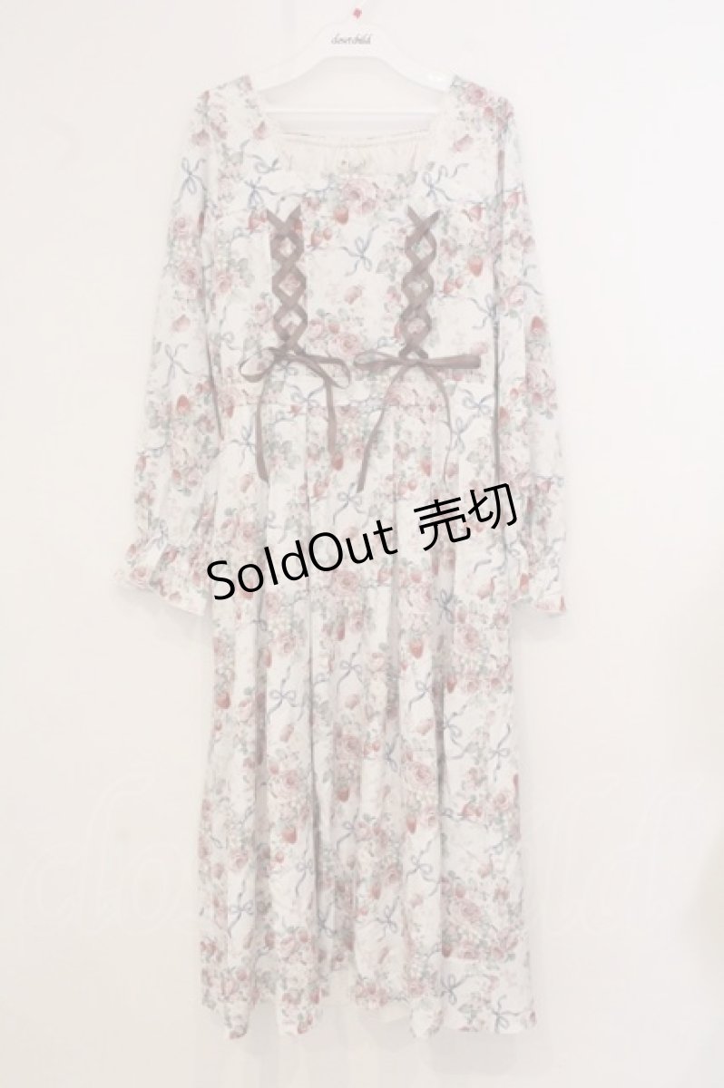 画像1: axes femme / フレーズローズ柄ワンピース F キナリ O-26-05-12-020-AX-OP-OW-OS (1)