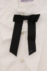 画像2: axes femme kawaii / スタンドカラーフリルリボンブラウス M シロ O-26-05-12-024-AX-BL-IG-OS (2)