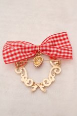 画像2: m petit by misako / AMイチゴビジューブローチ  ゴールド×アカ O-26-05-13-042-LO-AC-IG-OS (2)