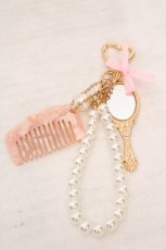 画像1: m petit by misako / AMコームチャーム  ピンク×ゴールド×パール O-26-05-13-045-LO-ZA-IG-OS (1)