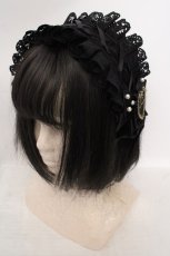 画像1: m petit by misako / AM*NIPLヘッドドレス  クロ O-26-05-13-006-LO-AC-IG-OS (1)